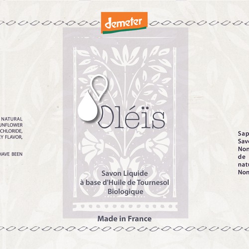 "Créer un logo+ etiquette pour un savon liquide" ganador Packaging y Envases por loquesedesign™