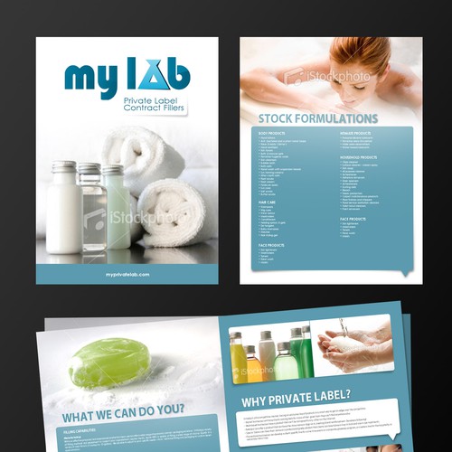 MYLAB Private Label 4 Page Brochure Design by NaZaZ