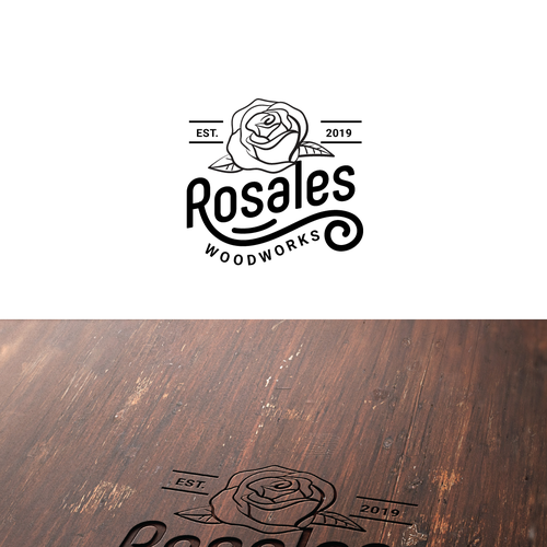 Rose - Outline - Wordmark Logo Design by Sam.D