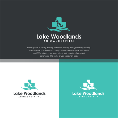 Veterinary logo design for a small animal hospital located next to a lake! Design by amarta_art®