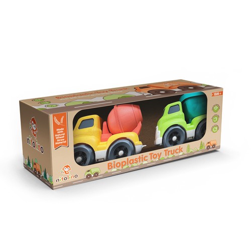 "Playful packaging design for a sustainable children toys brand" Design by laudes