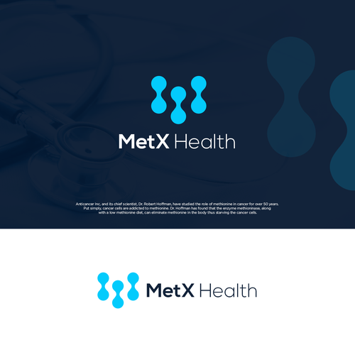 MetX Health Logo - Anti-Cancer Products and Research Design by Mr.Bug™