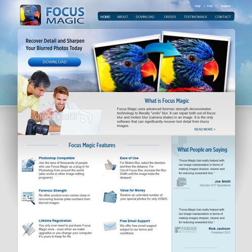 Icon design for the Focus Magic web site デザイン by Macy 99