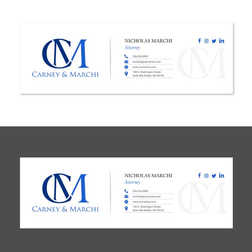 Signature Block for a Modern Law Office Design by korban