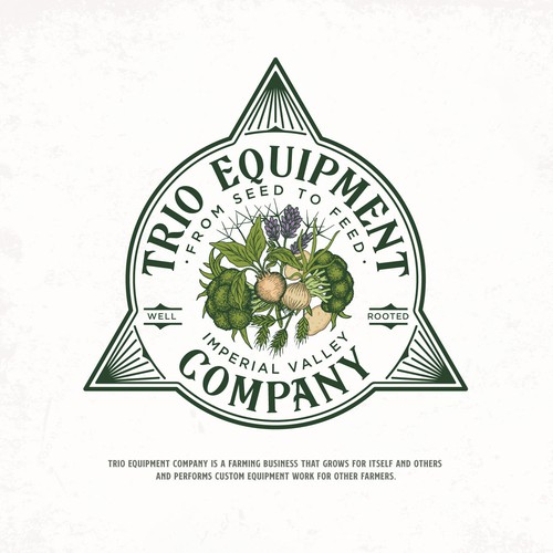 Design an agricultural logo for Trio Equipment Company Design by BestMaxa