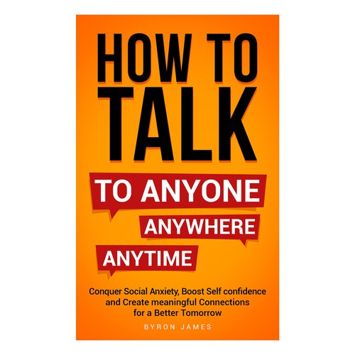 Design a book cover for people who are uncomfortable talking to others Design by Distinguish♐︎