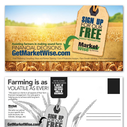 Help Market Wise Ag Create An Awesome Postcard W Website Cta Postcard Flyer Or Print Contest 99designs