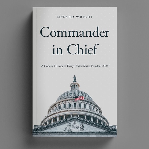 Regal book cover design for a presidential history book. Design by P I X 3 L