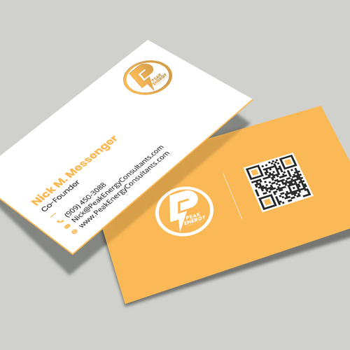 Modern Business Card Design for Electric Energy and Solar Company Design by boniamin