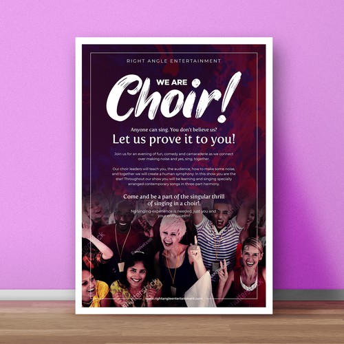 WE ARE CHOIR ad mats for Touring Production!! Design by djokosoe