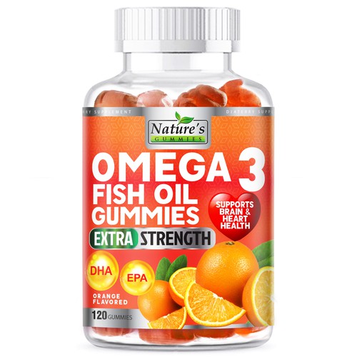 Tasty Omega 3 Fish Oil Gummies Design needed for Nature's Gummies Design réalisé par agooshe