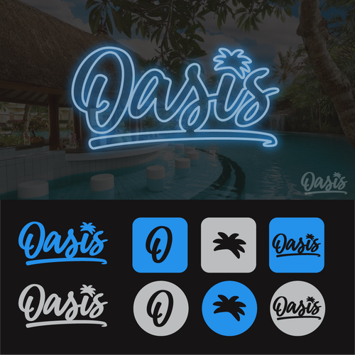Designs | Design a modern cursive logo for a swim up bar/restaurant ...