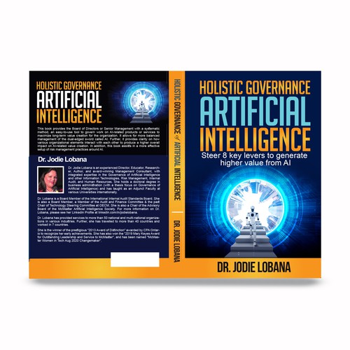 Man and Machine interaction - Book cover needed for Governance of Artificial Intelligence Réalisé par anisha umělec