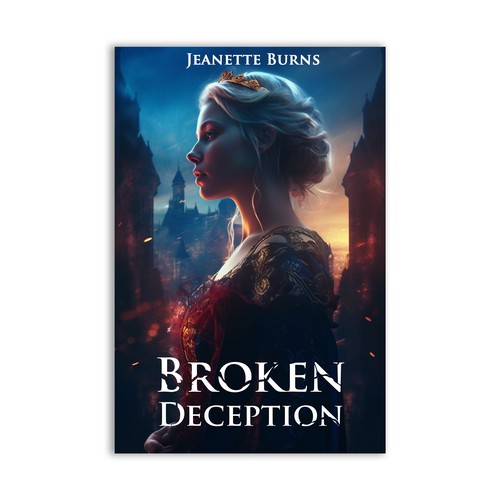 Book cover design for a novel called Broken Deception Design by SamArt❄️