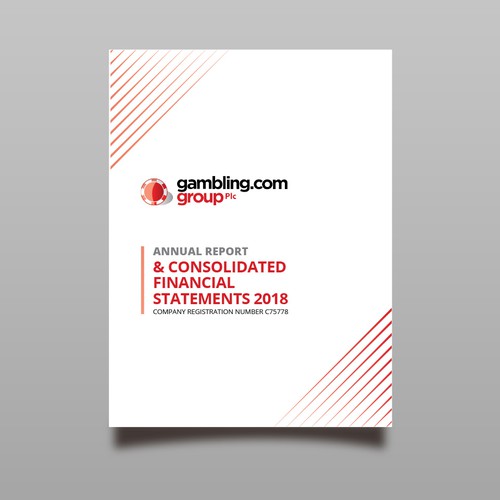 Annual Report Cover for Gambling.com Group Réalisé par Xnine