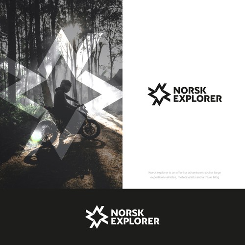 "norsk explorer" minimal nordic design for adventure travel Diseño de Giunise