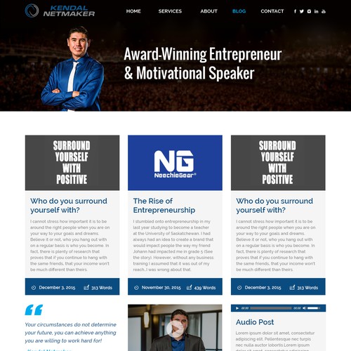 MOTIVATIONAL SPEAKER WEBSITE Design por Arijit81