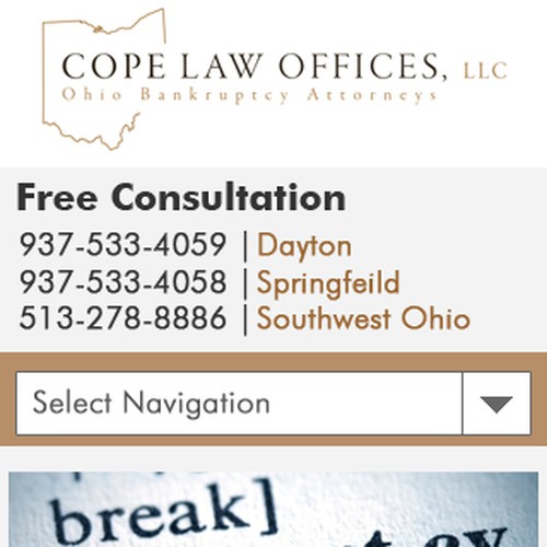 New website design wanted for cope law office | Diseño de página web  contest | 99designs