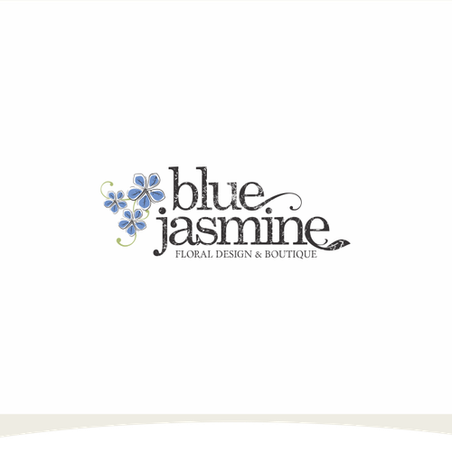 LOGO & BUSINESS CARD DESIGN FOR BLUE JASMINE LLC FLORAL DESIGN AND BOUTIQUE Design by Vesmar