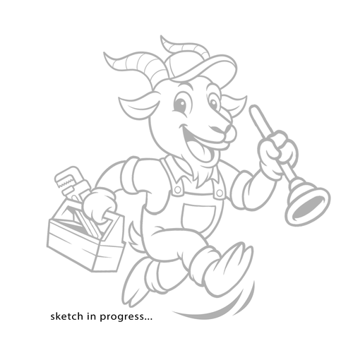 Design a bold GOAT mascot logo for a San Diego plumbing company Design by Evanscrea™