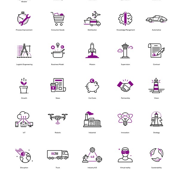 Icon Library for Logistic Company