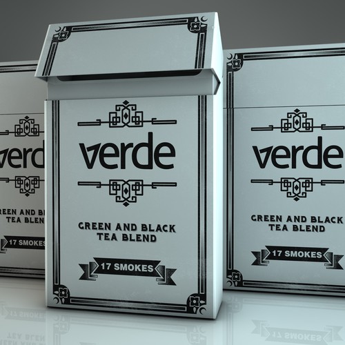 Verde Green Tea Cigarette Box Design Design by AleDL