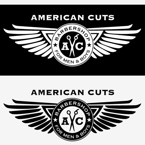 Logo for American Cuts Barbershop Diseño de Gal 2:20