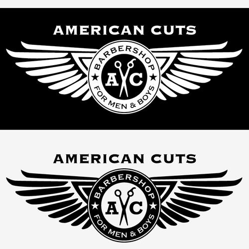 Logo for American Cuts Barbershop Réalisé par Gal 2:20