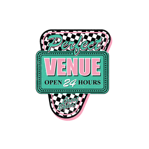 Old diner themed sticker design for restaurant & event tech startup Design by Christy Z.