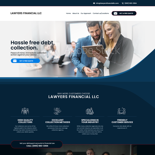 Debt Collection Website Design by Elysianne