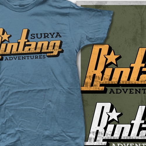 vintage bali jungle rafting Design by WesD