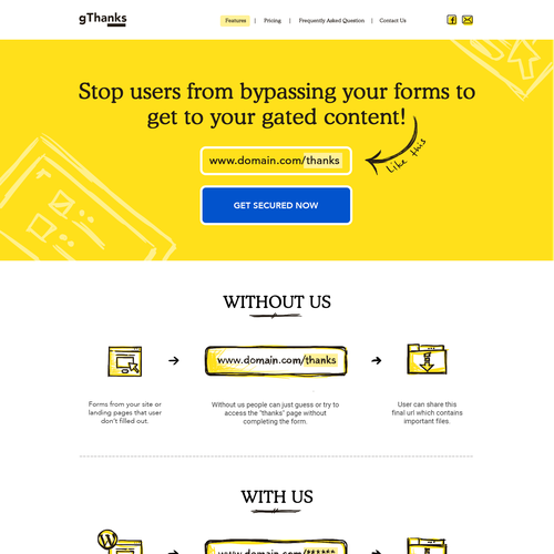 Design a landing page for Wordpress plugin - Abrupt, simple, fast, niche Design by jezz