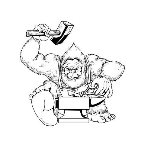 We need a Bigfoot mascot who is forging to showcase our brand Design by phong