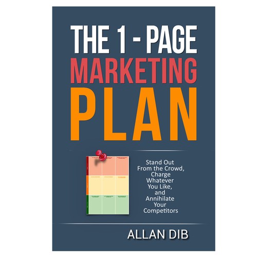 Create a captivating business book cover for "The 1-Page Marketing Plan" Design by Virdamjan