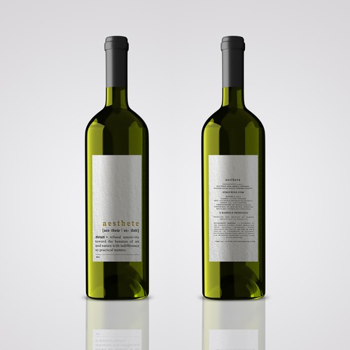 Minimalistic wine label needed Réalisé par Alem Duran