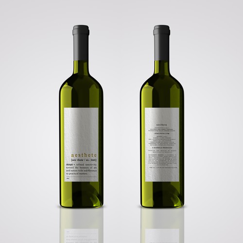 Minimalistic wine label needed Design by Alem Duran