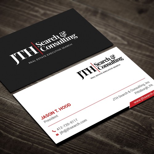 Business Card Design for Executive Search Firm Design by TanLearn