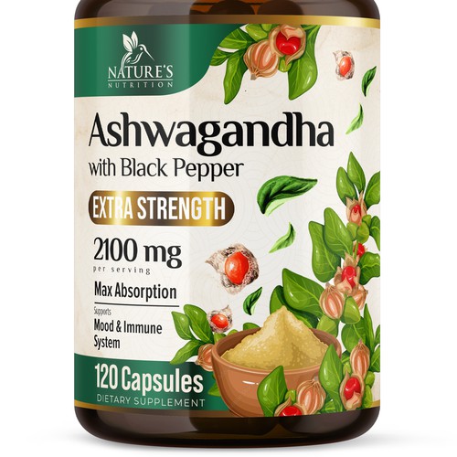 Ashwagandha Design Needed for Nature's Nutrition Design by UnderTheSea™