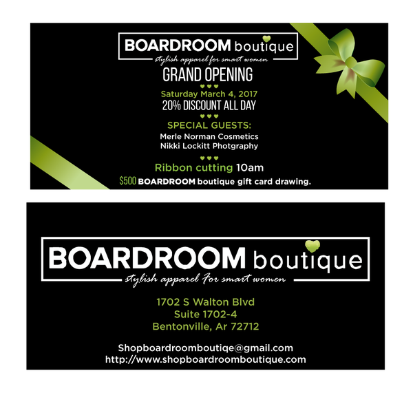 Boutique grand opening invitation Card or invitation contest