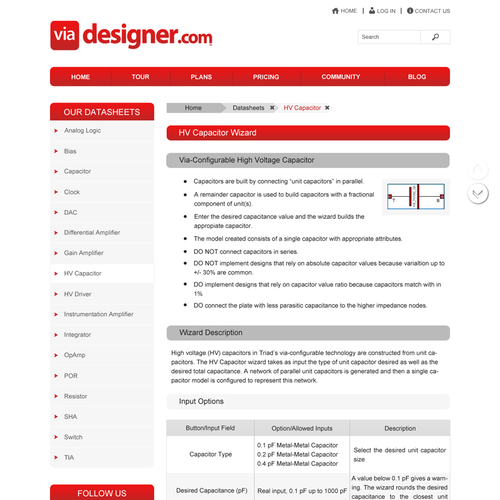 Redesign data sheets as beautiful web pages Design by teardrops285