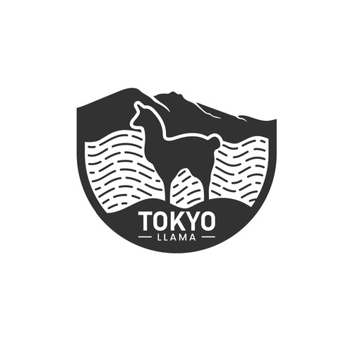 Outdoor brand logo for popular YouTube channel, Tokyo Llama Ontwerp door ceylongraphic