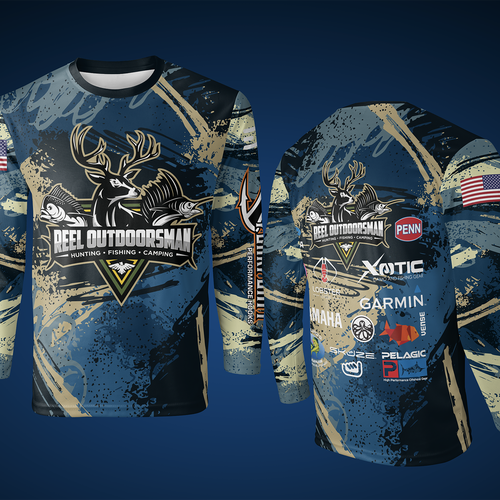 Reel outdoorsman tournament fishing jersey, T-shirt contest