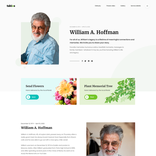 Obituary Page Design, help a family memorialize their loved one Design by FaTiH™