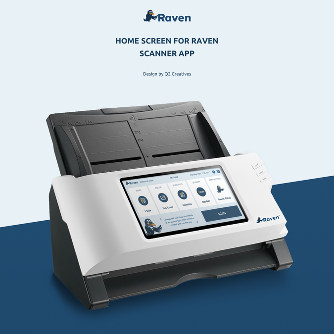 Create an AWESOME home screen for Raven Scanner app App design contest