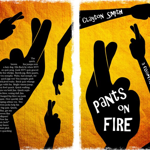 Create a fun book cover for Pants on Fire: A Collection of Lies! Design by _BOB_
