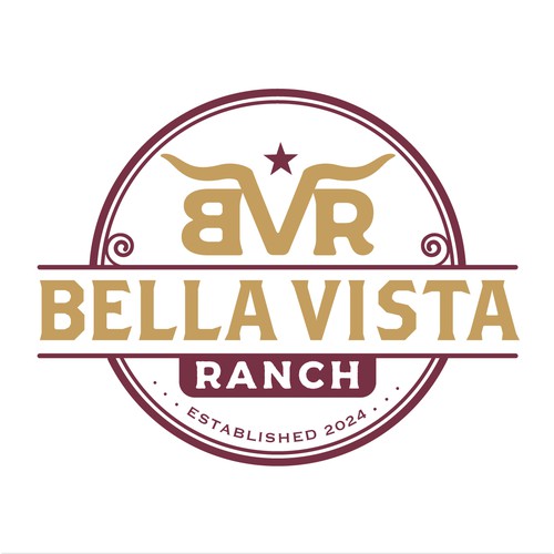 Western Logo design for Horse Ranch. Will be printed on hats shirts and used as a sponsor events Design by 'OUM'