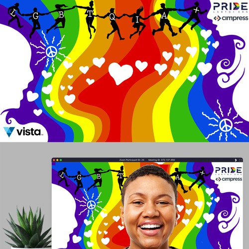 Virtual backgrounds for PRIDE month (multiple winners) Design by alsaki_design