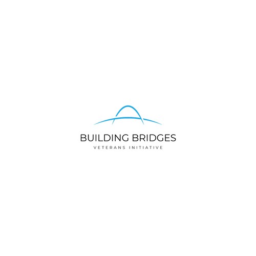 Building Bridges logo that expresses our service of veterans in a positive a celebratory way. Design by Artur Zherdetskii