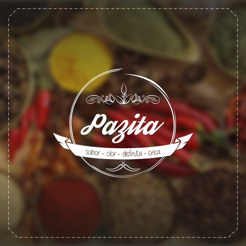 buscando un logo para Pazita, que quiere dar sabor en la cocina Design by Denis Iriarte