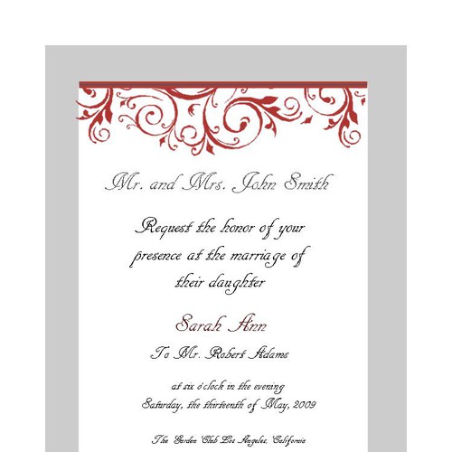 Design di Letterpress Wedding Invitations di rengised
